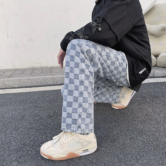 Pantalones Vaqueros Rectos con Estampado Integral para Hombre - Image 5