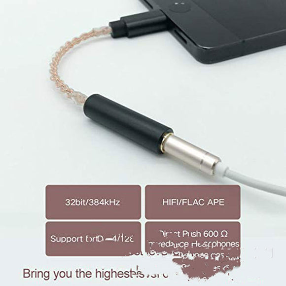 Adaptador de Audio USB-C a 3.5mm con Amplificador