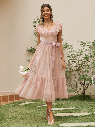 Vestido Slip de Encaje Liso - Image 9