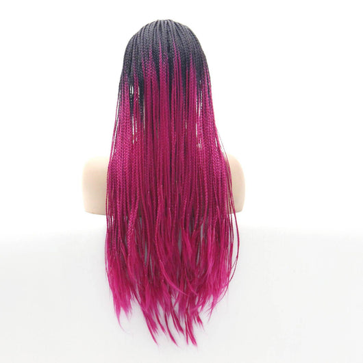 Peluca Morada Trenzada Doble para Mujer Estilo Europeo - Image 9