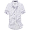 Camisa Manga Corta Slim Fit Estilo Coreano para Hombre