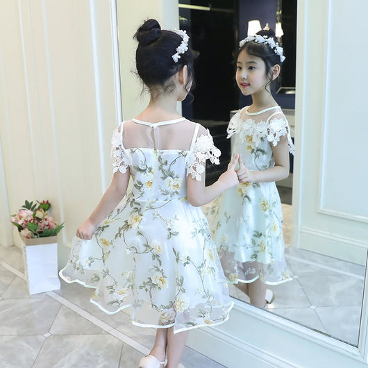Vestido Floral Coreano Princesa para Niñas con Movimiento - Image 9