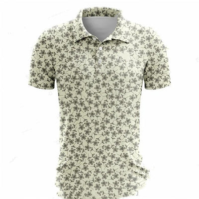 Polo de Golf Estampado Manga Corta para Hombre - Comodidad de Verano - Image 7