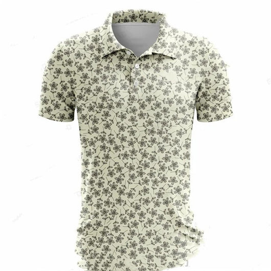 Polo de Golf Estampado Manga Corta para Hombre - Comodidad de Verano - Image 7