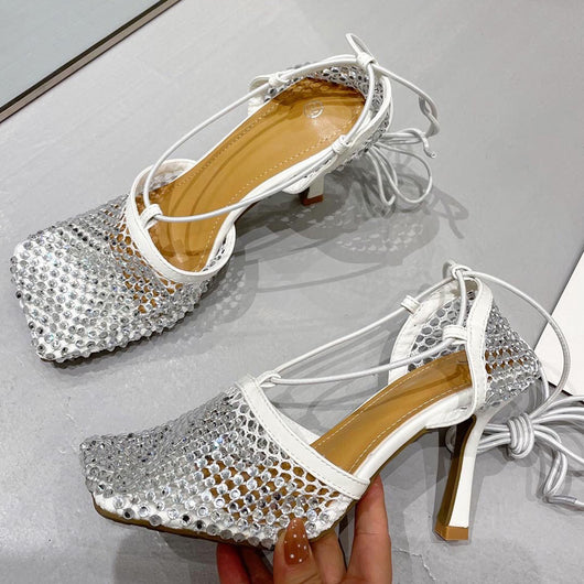 Sandalias Elegantes con Tira Cruzada y Tacón Alto Slim para Mujer - Image 6