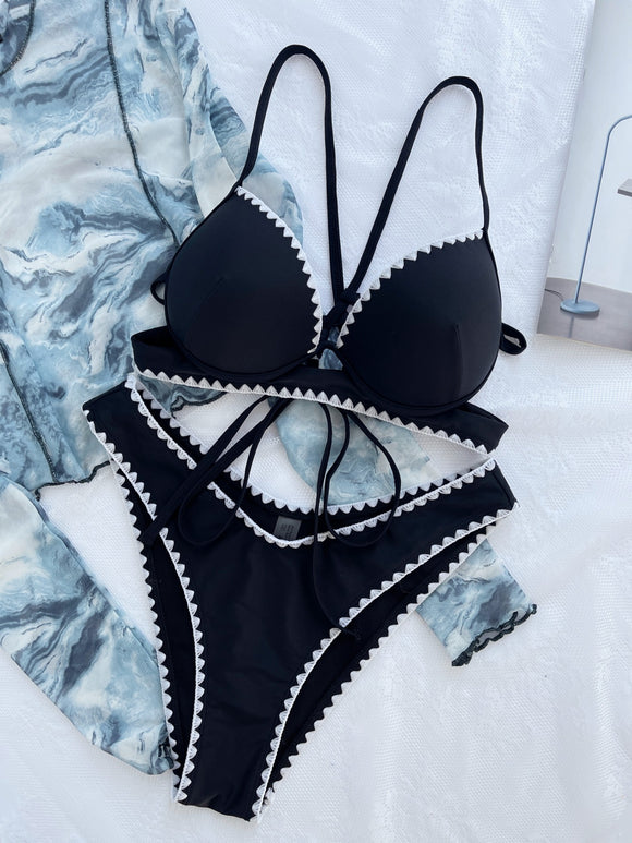 Bikini Deportivo con Corte Lateral para Mujer