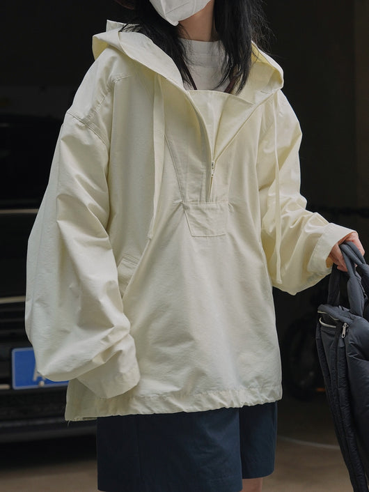 Chaqueta Hoodie Urbana Coreana Slim Fit Cortavientos - Image 13