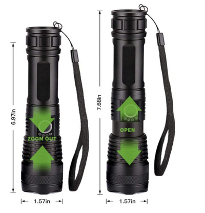 Linterna LED de Largo Alcance con Zoom Telescópico y Carga USB - Image 11