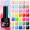 Set de Pegamento para Uñas con Brillo de Color Sólido
