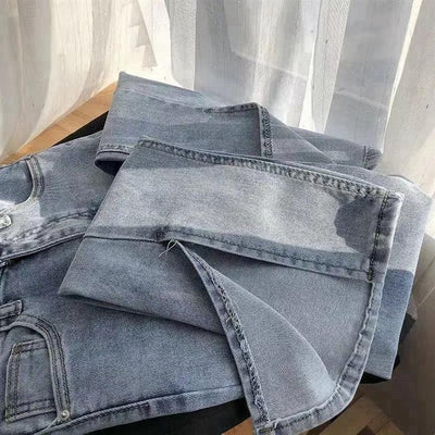 Jeans de Cintura Alta con Abertura en el Ruedo para Mujer - Image 18