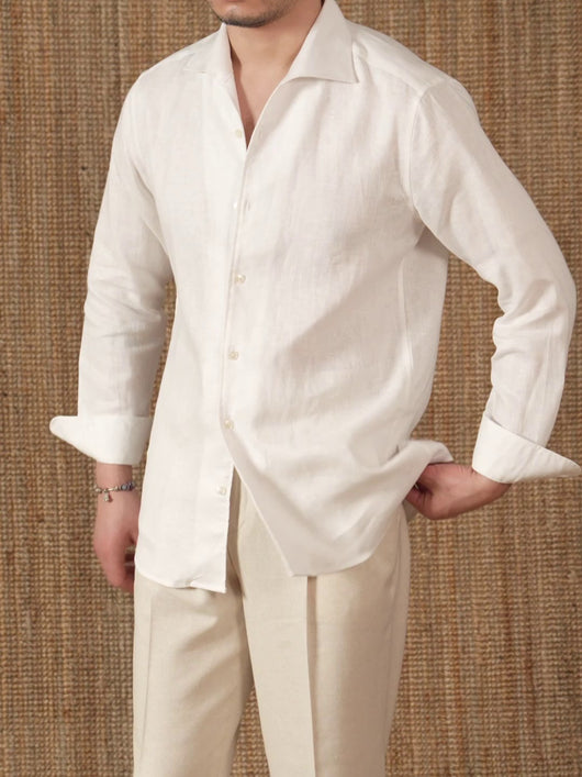 Camisa Blanca Manga Larga para Hombre - Versátil y Clásica - Image 6