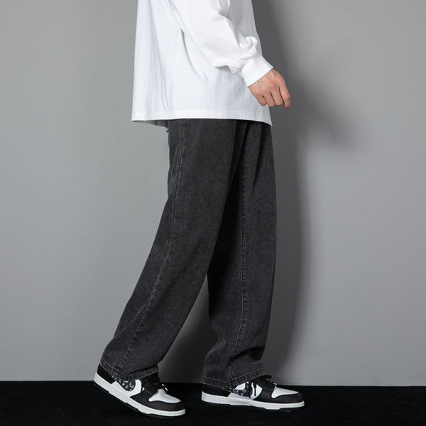 Pantalones Vaqueros Rectos Estilo Hong Kong con Efecto Adelgazante para Hombre
