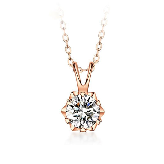 Collar Solitario de Diamante con Seis Puntas en Plata - Propuesta de Matrimonio - Image 3