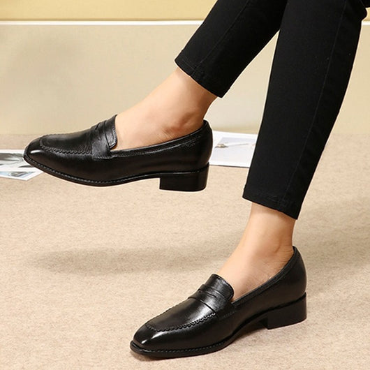 Zapatos Planos de Cuero Estilo Retro Inglés - Image 7