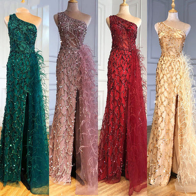Vestido de Noche Elegante Corte Slim con Abertura Fishtail