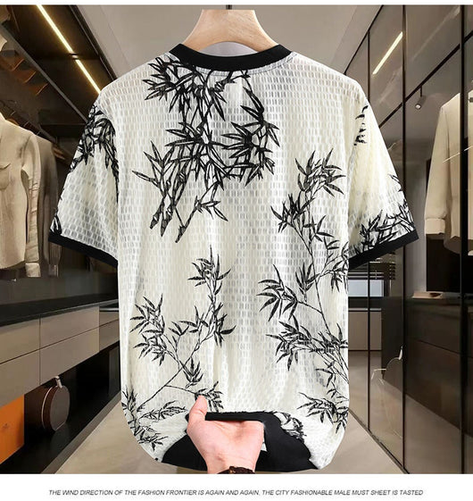 Playera Corta de Malla Ice Silk para Hombre - Fresca y Transpirable - Image 7