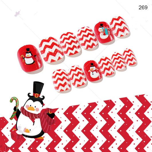 Uñas Postizas Navideñas para Niñas - Set 24 Piezas Listas para Usar - Image 32