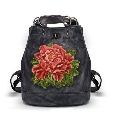 Mochila Retro de Cuero Genuino para Mujer - Diseño Vintage Crema - Image 10