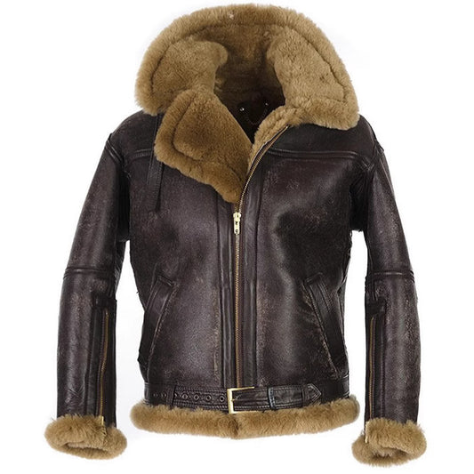 Abrigo de Piel Estilo Western Vintage para Hombre - Invierno - Image 2