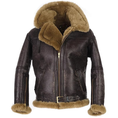 Abrigo de Piel Estilo Western Vintage para Hombre - Invierno - Image 2