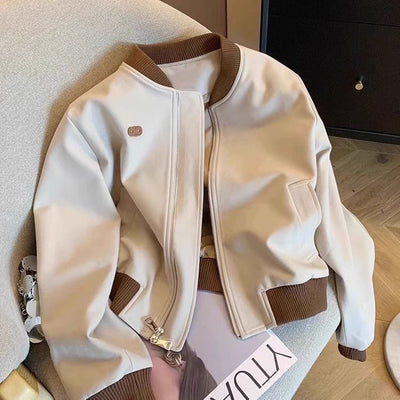 Chaqueta Cropped de Contraste para Figuras Petite - Versátil y Fácil de Combinar - Image 2