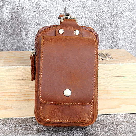 Bolsa de Cintura en Cuero Crazy Horse - Cartera Funcional para Hombre - Image 7