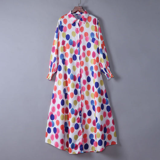Vestido Elegante con Estampado de Moda y Mangas Largas - Image 11