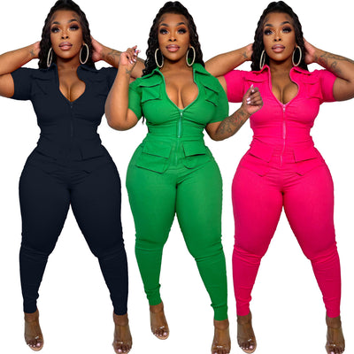 Jumpsuit para Mujer con Bolsillos Tridimensionales y Cierre - Image 6