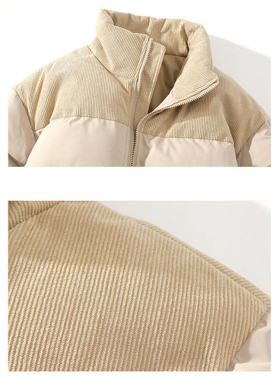 Abrigo Acolchado de Cuello Alto con Contraste - Unisex - Image 18