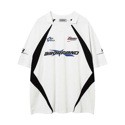 Playera Deportiva Retro con Parches de Contraste para Hombre - Image 2