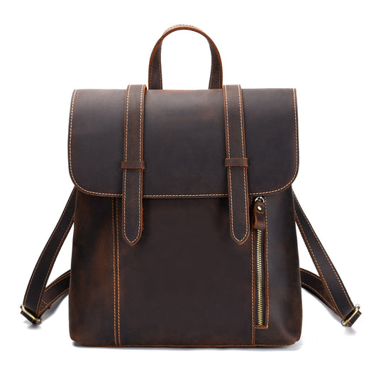 Bolsa de Viaje de Cuero Genuino Estilo Retro - Gran Capacidad - Image 9