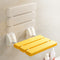 Taburete Plegable de Baño con Soporte de Pared - Seguro y Antideslizante para Adultos Mayores