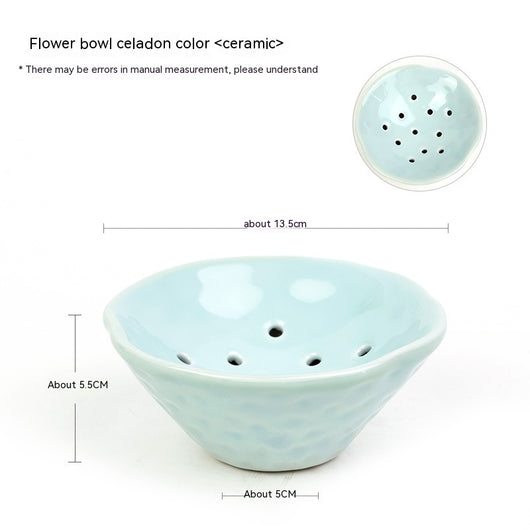Cuenco Cerámica Zen con Flores Caladas Estilo Chino - Image 5
