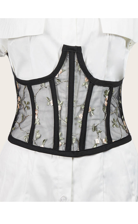 Faja Reductora Femenina con Malla Elástica y Detalles Bordados - Image 12