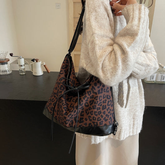 Mochila de Moda con Estampado Leopardo de Gran Capacidad Multiusos - Image 3