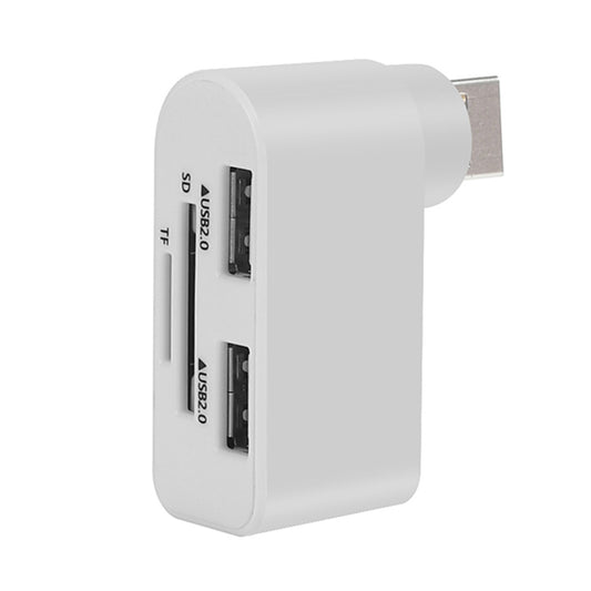 Hub USB 2.0 Giratorio Multifunción con Lector de Tarjetas y 3 Puertos - Image 2