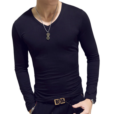 Suéter Cuello Redondo Ajustado Liso para Hombre - Image 7