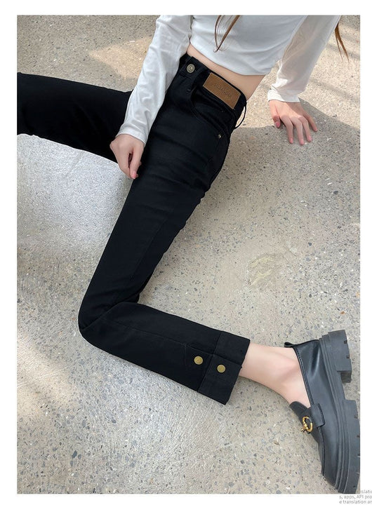 Pantalones Vaqueros Rectos de Cintura Alta Holgados para Mujer - Image 23