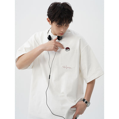 Camiseta de Algodón Puro con Diseño Bordado para Hombre - Image 3