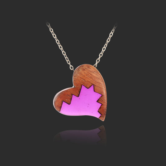 Collar Colgante de Resina con Diseño de Personalidad y Amor