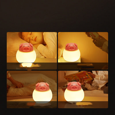 Lámpara de Mesita Infantil Diseño Cerdo - Luz LED Suave para Dormitorio - Image 6