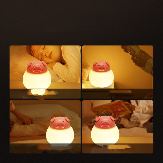 Lámpara de Mesita Infantil Diseño Cerdo - Luz LED Suave para Dormitorio - Image 6