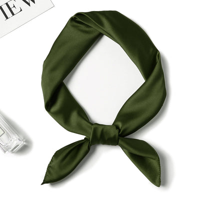 Pañuelo de Seda Liso con Amarre para Cabello - Image 28