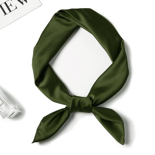 Pañuelo de Seda Liso con Amarre para Cabello - Image 28