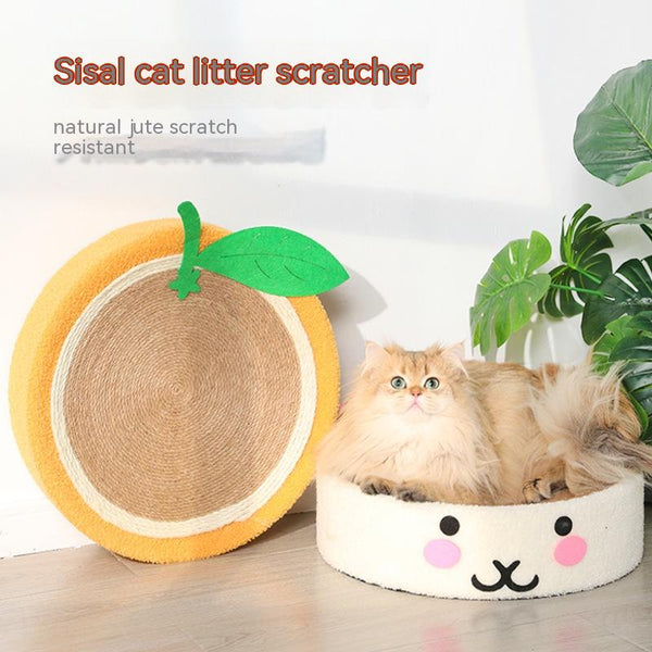Protector de Sofá Redondo Rascador para Gatos - Resistente y Duradero