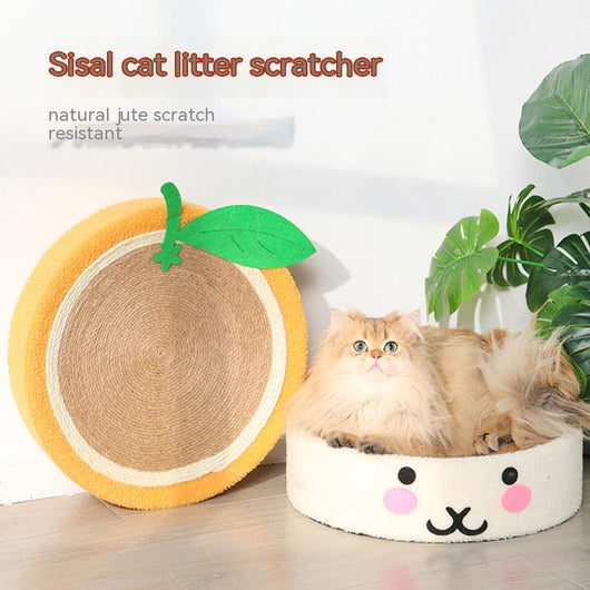 Protector de Sofá Redondo Rascador para Gatos - Resistente y Duradero