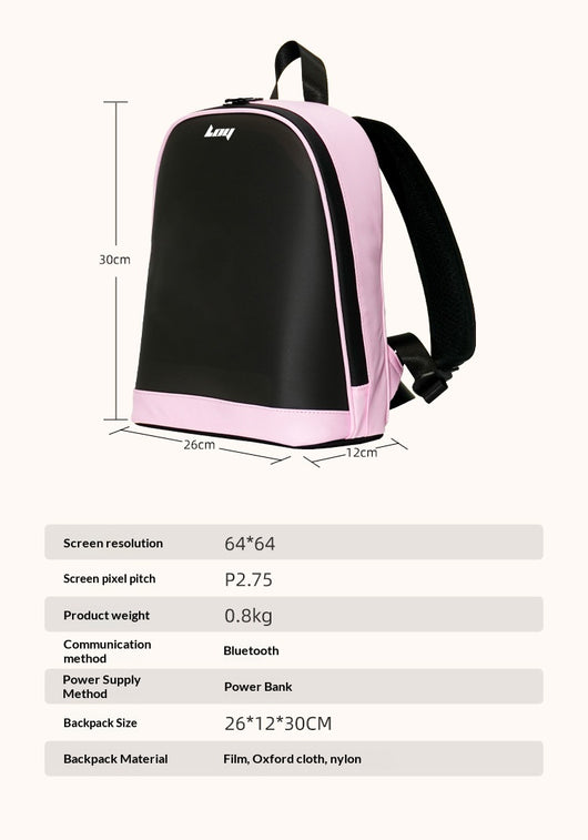 Mochila Inteligente LED Impermeable con Pantalla Luminosa - Image 10