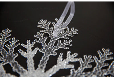 Adornos Navideños de Acrílico Transparente - Copo de Nieve para Árbol de Navidad DIY - Image 7