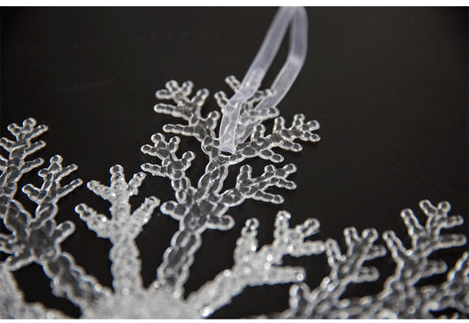 Adornos Navideños de Acrílico Transparente - Copo de Nieve para Árbol de Navidad DIY - Image 7