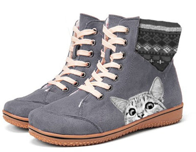 Botas Martin de Cordones con Suela Plana y Lana para Mujer - Image 7